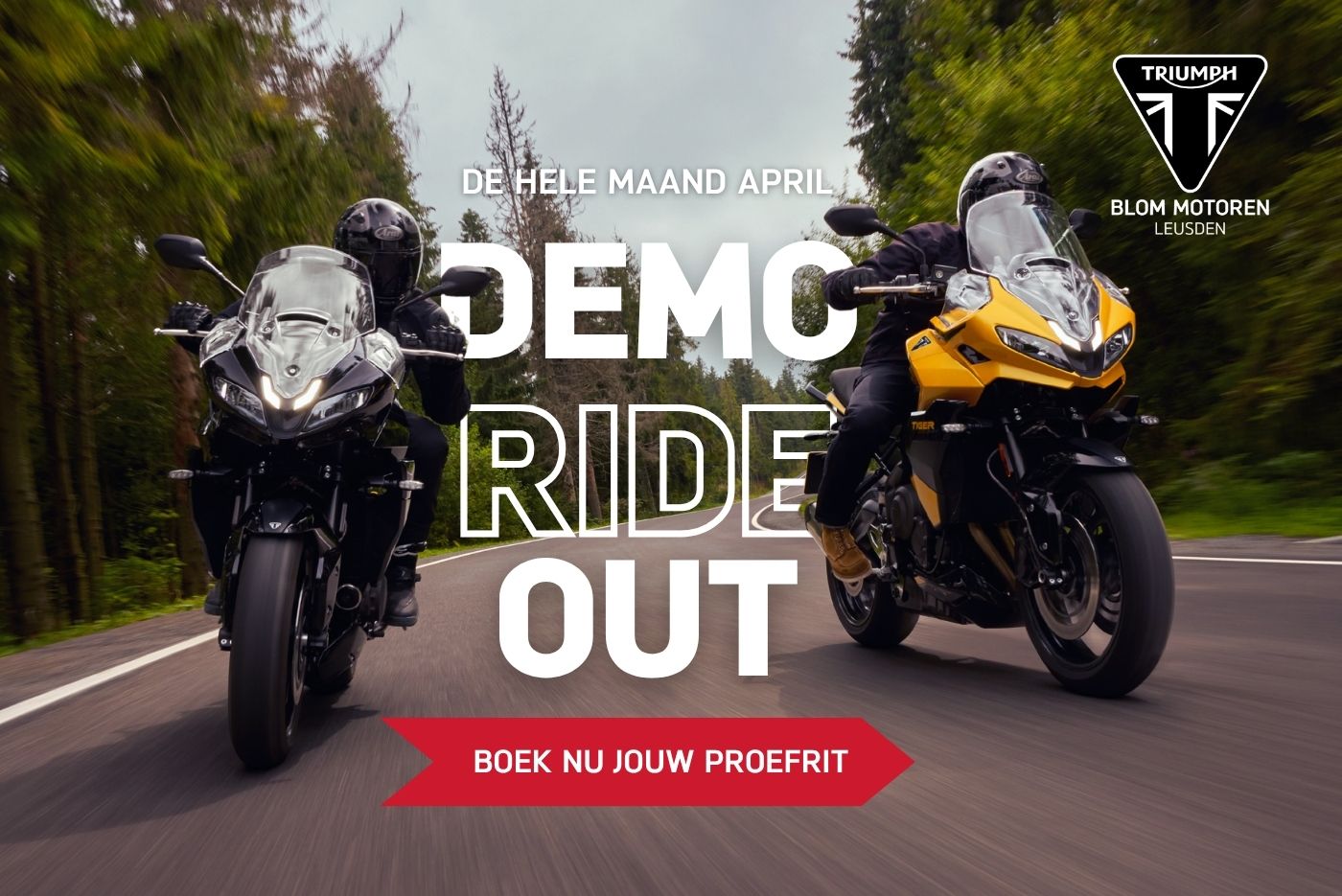 Boek nu jouw proefrit tijdens de Triumph Demo Ride Out